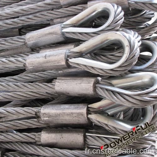 Élinaux de corde en fil en acier galvanisé